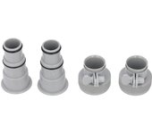 Juego de 4 adaptadores de manguera de piscina, kit de reemplazo de conector de manguera de bomba de piscina tipo abrazadera roscada de pvc