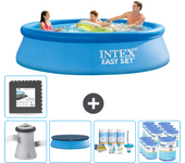Paquete de piscina - intex - alrededor - 305x305x76 cm + accesorios cb17