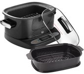 Magefesa guisotherm black - olla eléctrica tradicional multifunción 6l, 1250w, funciones freír, vaporara, grill, recipiente extraíble antiadherente