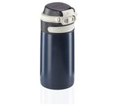 Leifheit 03247 taza de viaje 350 ml negro, azul acero inoxidable