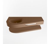 Mondiaz riva 120cm con lavabo con repisa color rust. con lavabo dulcet izquierda 1 orificio color rust