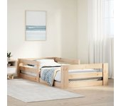 Estructura de cama sin colchón 70x140 cm madera maciza de pino