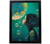 Nacnic poster vida marina en estilo surrealismo cinematográfico ilustraciones y grabados de historieta abstracta y artística para a3 marco negro