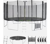 Cama elástica con pack de accesorios, 490cm, jupiter xxl, verde, 490x490x270 cm