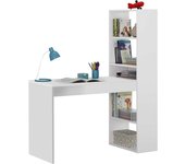 Escritorio con estanteria boston en blanco artik 144 cm(alto)120 cm(ancho)53 cm(largo)