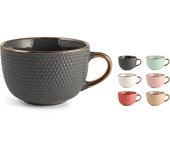 6x tazas h&h jumbo dots sin plato en gres cc 510.