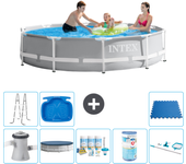 Paquete de piscina - intex - alrededor - 305x305x76 cm + accesorios a2015