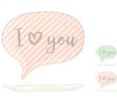 Set h&h new you&me 6 platos de caricaturas, new bone china, 20x16.5cm