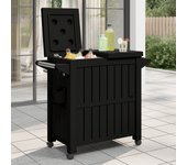 Maison exclusive - carrito de servicio 3 en 1 polipropileno negro
