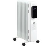 Calentador de aceite eléctrico portátil de 1830-2180 w, 3 configuraciones de calor, temporizador de 24 horas, 9 placas calefactoras
