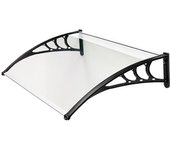 Marquesina techo modular 100x80 cm puerta de entrada transparente cobertura policarbonato
