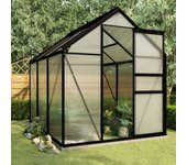 Vidaxl invernadero con estructura base aluminio gris antracita 3,61 m²