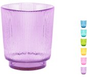 6x vaso h&h groove de vidrio coloreado cl 45.
