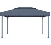 Cenador gris antracita aluminio 400x300 cm