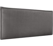 Dhome cabecero de lino natural liso con ribete cabezal tapizado cama dormitorio moderno top trending (gris oscuro, 105cm)