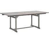 Mesa de comedor jardín，mesa para exteriores，mesa de patio madera maciza acacia (150-200)x100x75cm cfw86436