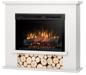 Tula - chimenea eléctrica led de pie - 26' - blanco mate - 100 x 88 x 28