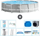 Paquete de piscina - intex - alrededor - 457x457x107 cm + accesorios a2251