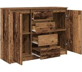 Aparador | aparador de comedor | armario de cocina con cajones madera vieja 100,5x35x76 cm cfw16282