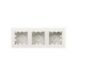 Caja de superficie compacta para 3 elementos blanco simon 270