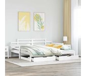 Maison exclusive - sofá cama nido con cajones sin colchón blanco 90x190 cm