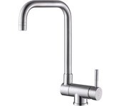 Grifo de cocina plegable caño giratorio de 360° grifo de fregadero plegable latón acero inoxidable