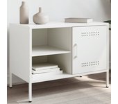 Mueble tv blanco 68x39x50,5 cm acero