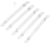 Prym passanti per asciugamani, microfibra, bianco, linen, white, 5 pieces, 5 unità