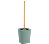 Tendance - escobilla de goma para el inodoro + vástago de abs y bambú - verde salvia