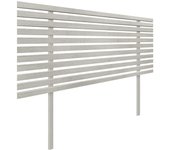 Dhome cabecero de madera reciclada dm estilo japones con patas cama palets herrajes incluidos (105cm, gris tribal)