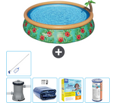 Paquete de piscina - bestway - alrededor - 457x457x84 cm + accesorios cb20