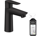 Hansgrohe 110 coolstart mezclador de lavabo sin extraíble ni desagüe negro mate + limpiador briochin
