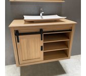 Juego de muebles de baño - authentica - conjunto de muebles - roble_blanco - 93x51x62cm