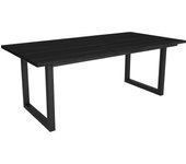 Mesa de comedor - 10 comensales - robusta y estable gracias a su estructura y patas macizas - negro - estilo industrial
