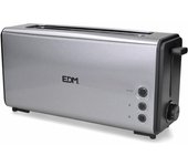 Tostadora ranura larga cromada 1050w 37x11,5x19cm edm