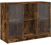 Aparador | aparador de comedor | armario de cocina madera de ingeniería roble ahumado 102x37x75,5 cm cfw17618