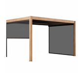 Pérgola bioclimática adosada y motorizada de 3x4m y 2 estores. ( 1 store 2,60 x 2,32 m et 1 store 3,67 x 2,32 m ) - oviala