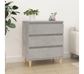 Aparador | aparador de comedor | armario de cocina de madera contrachapada gris hormigón 60x35x70 cm cfw79226
