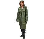 Relaxdays chubasquero, con capucha, poncho de lluvia reutilizable, hombre y mujer, impermeable, festival, camping, verde