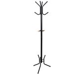 Perchero de pie negro con 12 ganchos - h178 cm