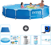 Paquete de piscina - intex - alrededor - 366x366x76 cm + accesorios a1626
