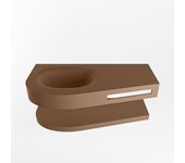 Mondiaz riva 100cm con lavabo con repisa color rust. con lavabo dulcet izquierda 1 orificio color rust