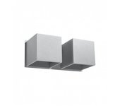 Lampada da parete twin square up & down grigio g9 lámpara de pared twin square up & down gris g9