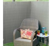 Valla ca?izo de ocultación jardín doble cara pvc gris 1x3 m