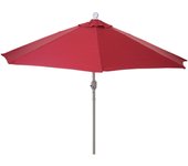 Sombrilla semicircular balcón terraza uv 50+ poliéster/aluminio 3kg con un alcance de 270 cm burdeos sin soporte 04_0003852