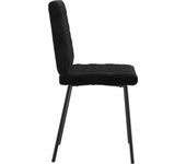 Pack 6 uds silla de comedor | silla de cocina terciopelo negro cfw45551