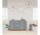 Aparador | aparador de comedor | armario de cocina de madera contrachapada gris sonoma 120x36x69 cm cfw21725
