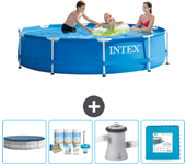 Paquete de piscina - intex - alrededor - 305x305x76 cm + accesorios cb2