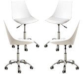 Pack 4 sillas blok office - blanco
