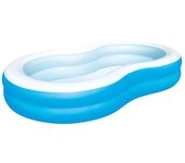 Bestway piscina hinchable 2 camaras gran lago 262x157x46 cm +3 años jardin 54117